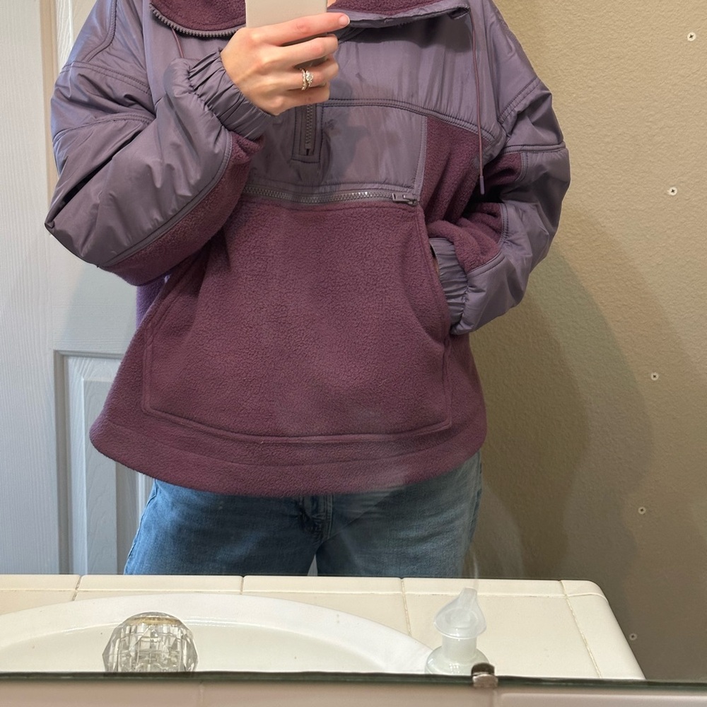 Free People Purple Pullover Jacket